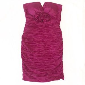 Daisy hot pink strapless ruched dress, Small HOMECOMING